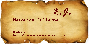 Matovics Julianna névjegykártya
