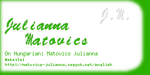 julianna matovics business card